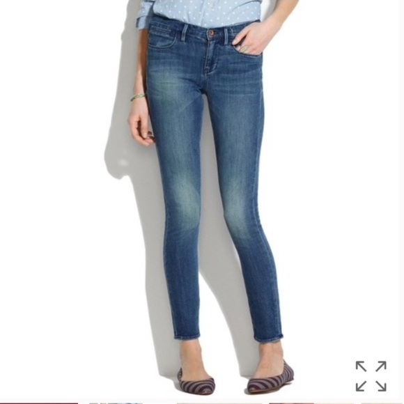 Madewell Skinny Skinny Ankle Jeans Zipper Dark Wash Bottom Size 24 x 28 - Picture 11 of 11